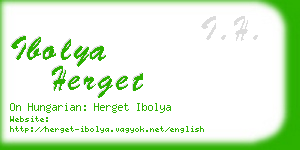 ibolya herget business card